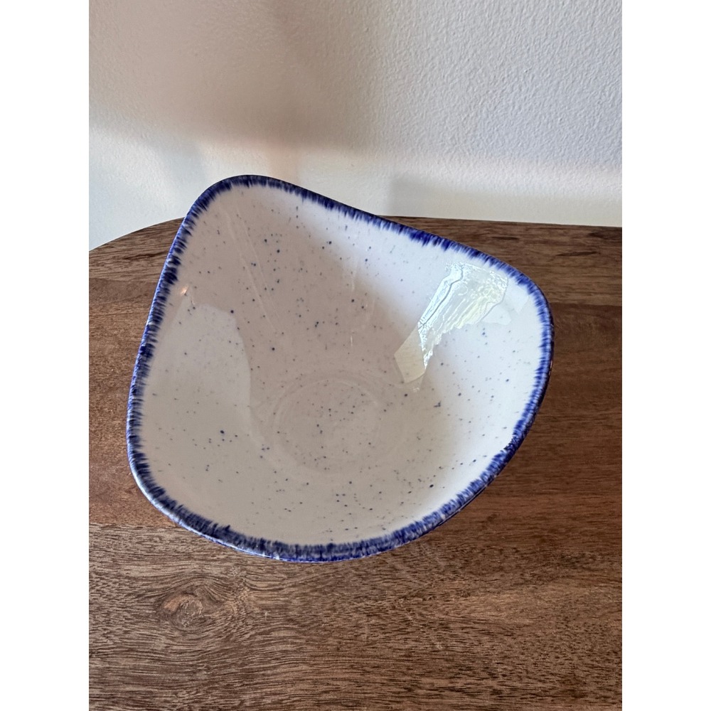 Churchill Stonecast Hints Indigo Blue Triangle Bowl Super Vitrified England
